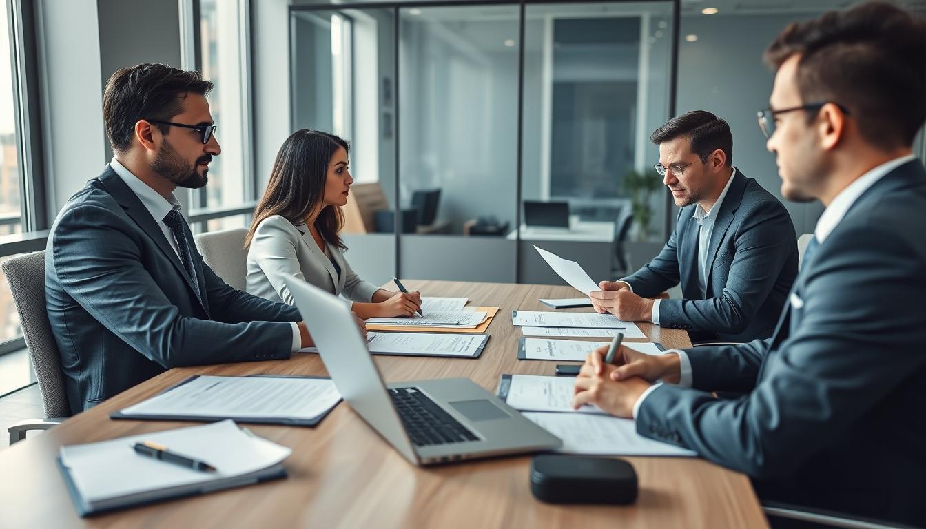 Business agreement signing